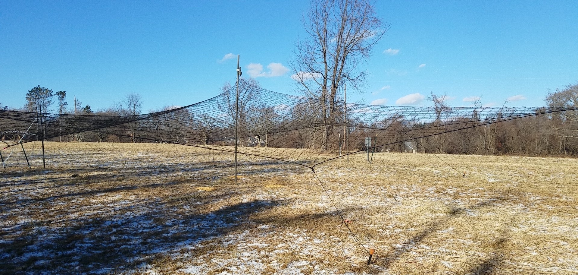 Example of a drop net that will be used to capture deer in the Washington, D.C. region